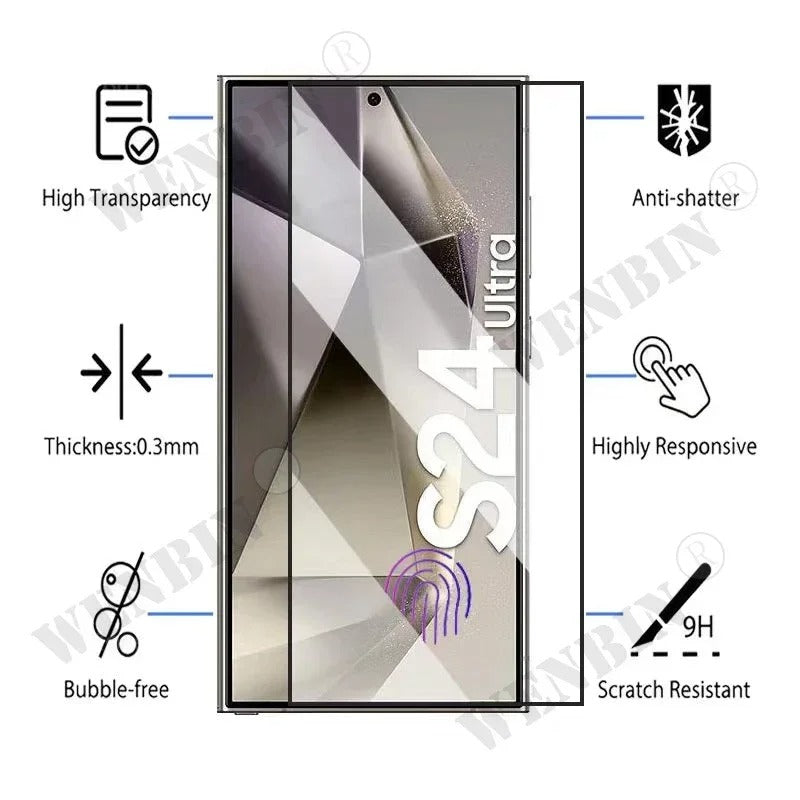 3-Pack Tempered Glass Screen Protector for Samsung Galaxy